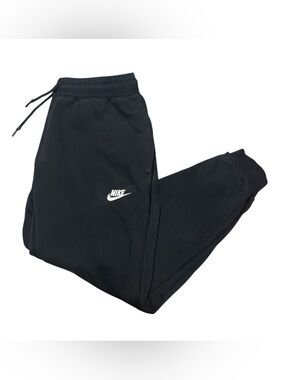 Nike Men’s Medium Black Joggers with White Swoosh